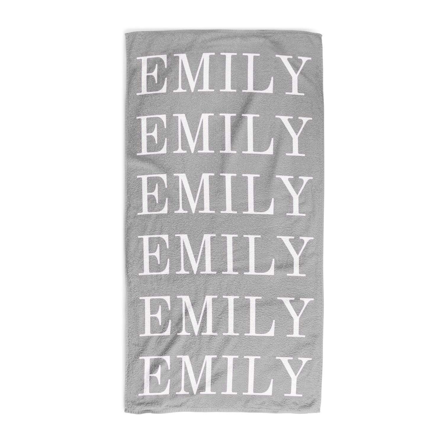 Repeating Name Personalised Towel